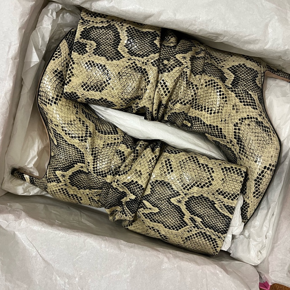 Paris Texas Python Leather Boots
